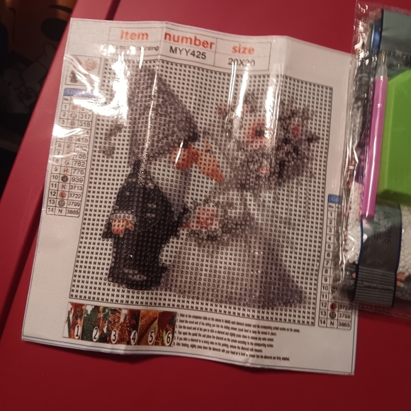 Other - DIY Diamond Painting Kit with Wedding Gnomes Floral Design 20x20
